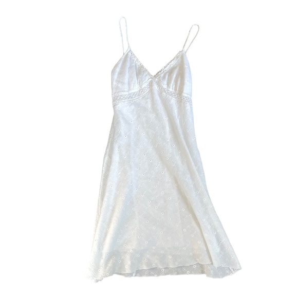 Vintage Y2K Papaya White Paisley Western Coastal Cowgirl Angelcore Mini Dress - Picture 5 of 11